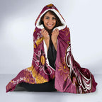 Personalised Broncos NAIDOC Week 2024 Hooded Blanket Aboriginal Fire Burning Sparks