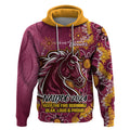 Personalised Broncos NAIDOC Week 2024 Hoodie Aboriginal Fire Burning Sparks