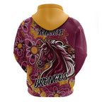 Personalised Broncos NAIDOC Week 2024 Hoodie Aboriginal Fire Burning Sparks