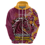 Personalised Broncos NAIDOC Week 2024 Hoodie Aboriginal Fire Burning Sparks