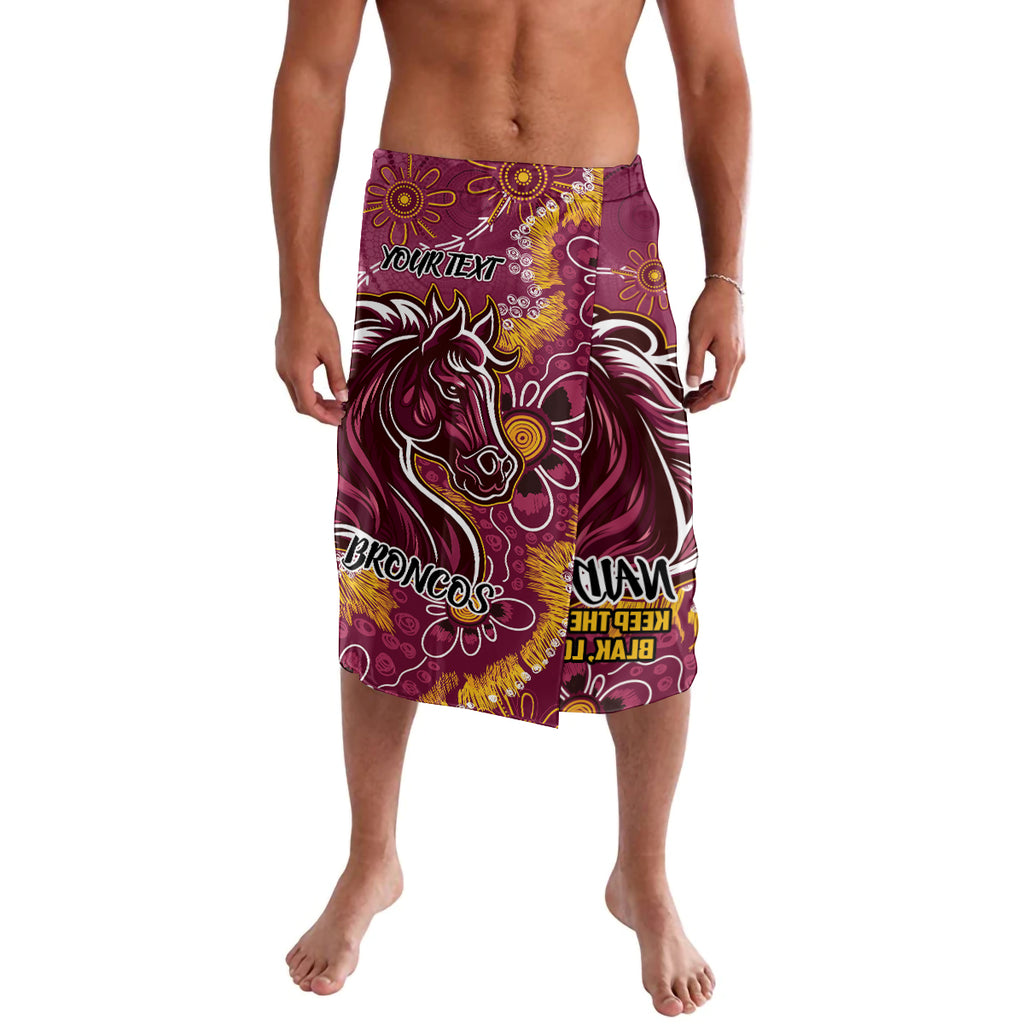 Personalised Broncos NAIDOC Week 2024 Lavalava Aboriginal Fire Burning Sparks