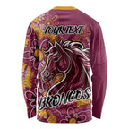 Personalised Broncos NAIDOC Week 2024 Long Sleeve Shirt Aboriginal Fire Burning Sparks