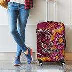 Personalised Broncos NAIDOC Week 2024 Luggage Cover Aboriginal Fire Burning Sparks
