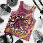 Personalised Broncos NAIDOC Week 2024 Men Tank Top Aboriginal Fire Burning Sparks