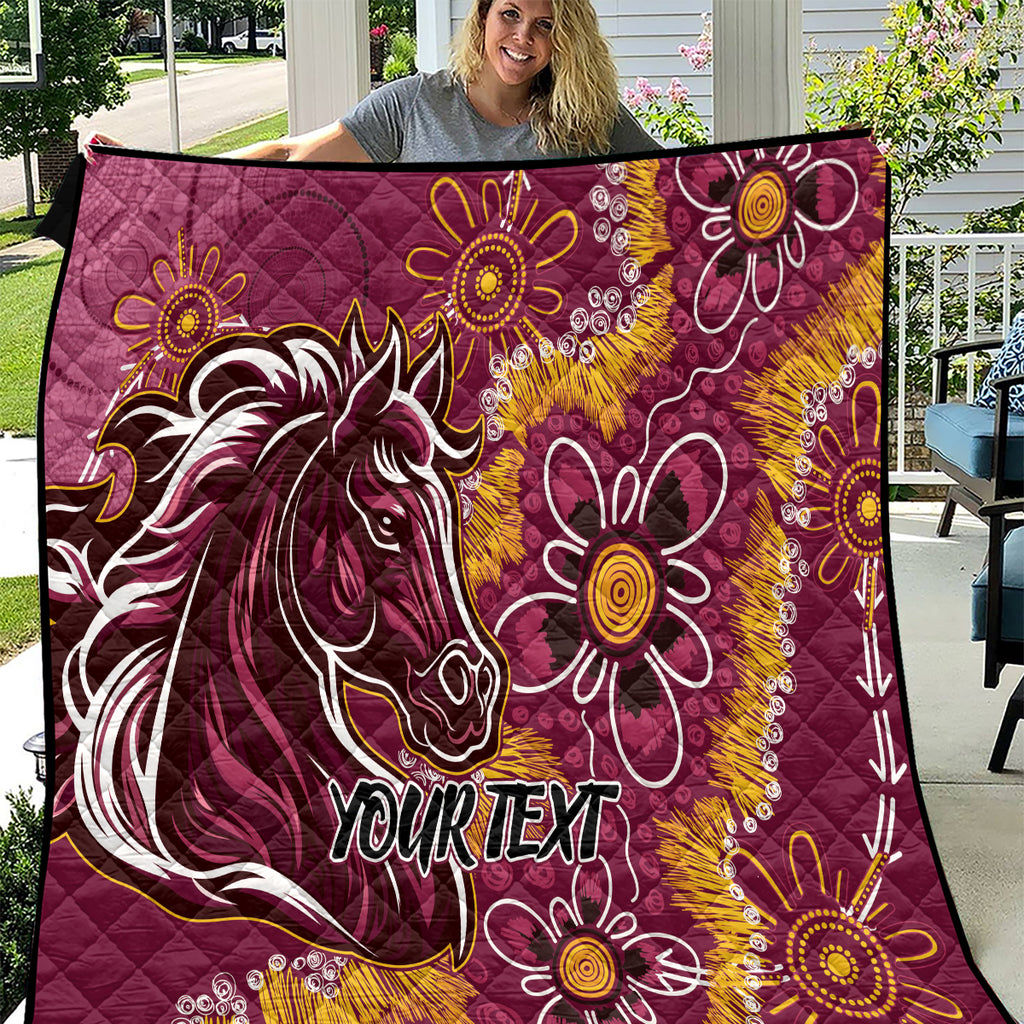 Personalised Broncos NAIDOC Week 2024 Quilt Aboriginal Fire Burning Sparks