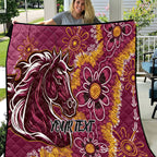 Personalised Broncos NAIDOC Week 2024 Quilt Aboriginal Fire Burning Sparks