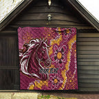 Personalised Broncos NAIDOC Week 2024 Quilt Aboriginal Fire Burning Sparks