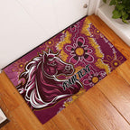 Personalised Broncos NAIDOC Week 2024 Rubber Doormat Aboriginal Fire Burning Sparks