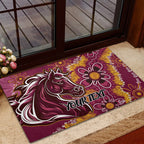 Personalised Broncos NAIDOC Week 2024 Rubber Doormat Aboriginal Fire Burning Sparks