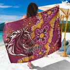 Personalised Broncos NAIDOC Week 2024 Sarong Aboriginal Fire Burning Sparks