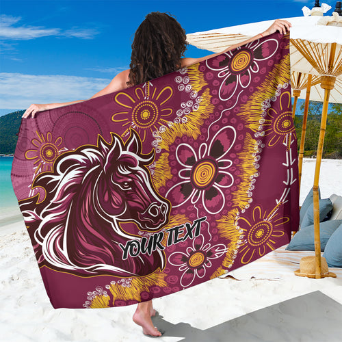 Personalised Broncos NAIDOC Week 2024 Sarong Aboriginal Fire Burning Sparks