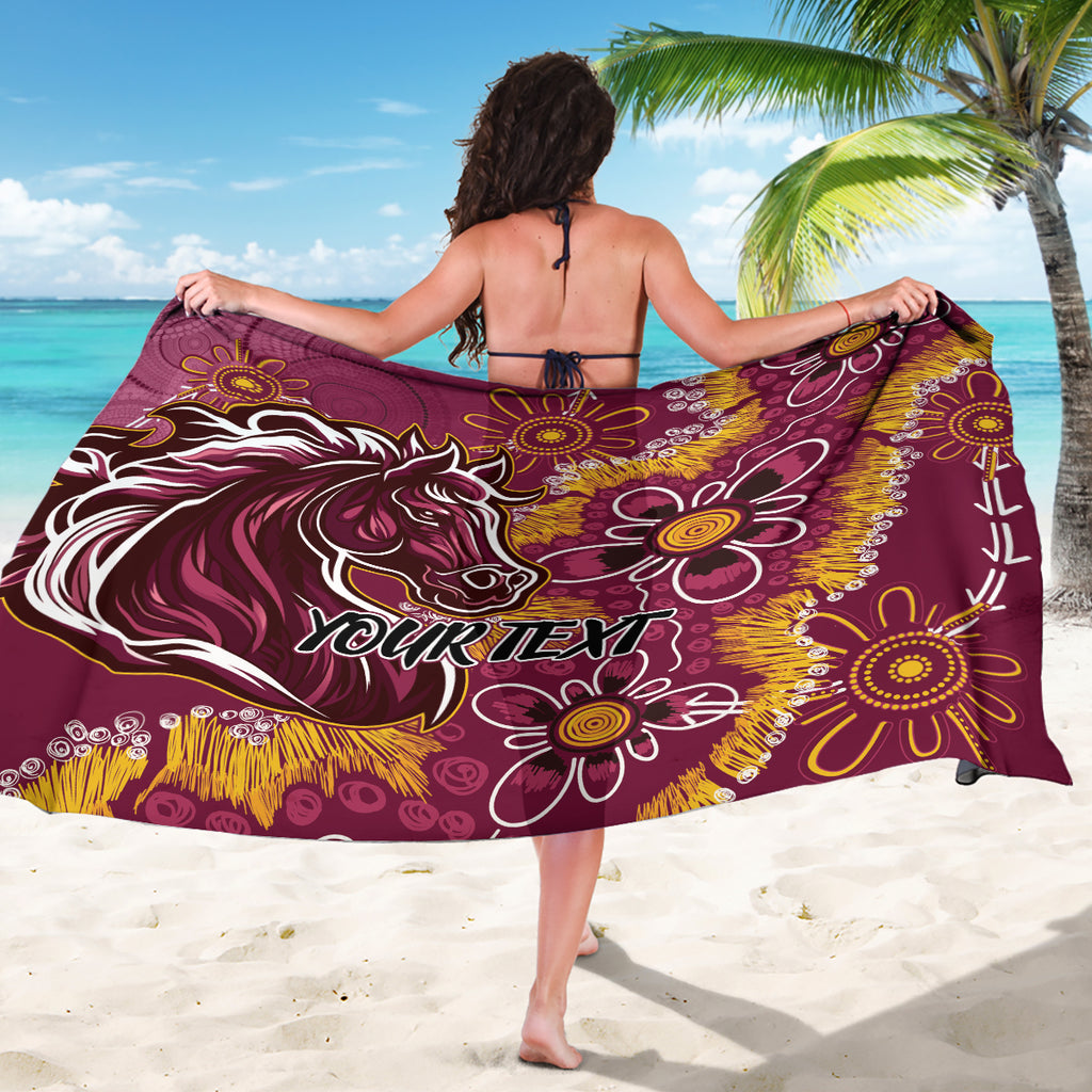 Personalised Broncos NAIDOC Week 2024 Sarong Aboriginal Fire Burning Sparks