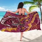 Personalised Broncos NAIDOC Week 2024 Sarong Aboriginal Fire Burning Sparks