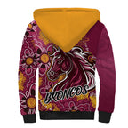 Personalised Broncos NAIDOC Week 2024 Sherpa Hoodie Aboriginal Fire Burning Sparks