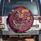 Personalised Broncos NAIDOC Week 2024 Spare Tire Cover Aboriginal Fire Burning Sparks