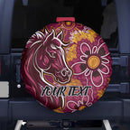 Personalised Broncos NAIDOC Week 2024 Spare Tire Cover Aboriginal Fire Burning Sparks
