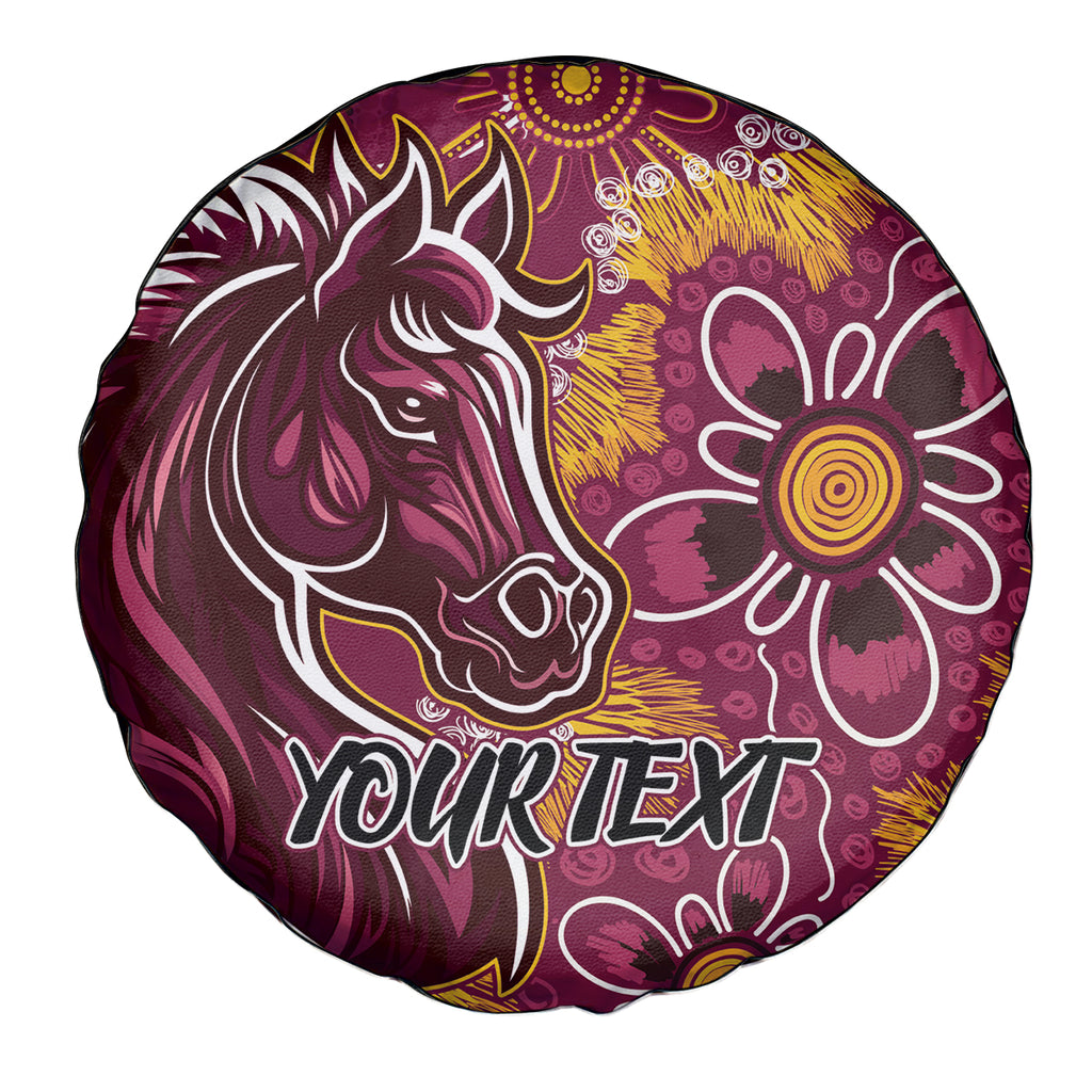 Personalised Broncos NAIDOC Week 2024 Spare Tire Cover Aboriginal Fire Burning Sparks