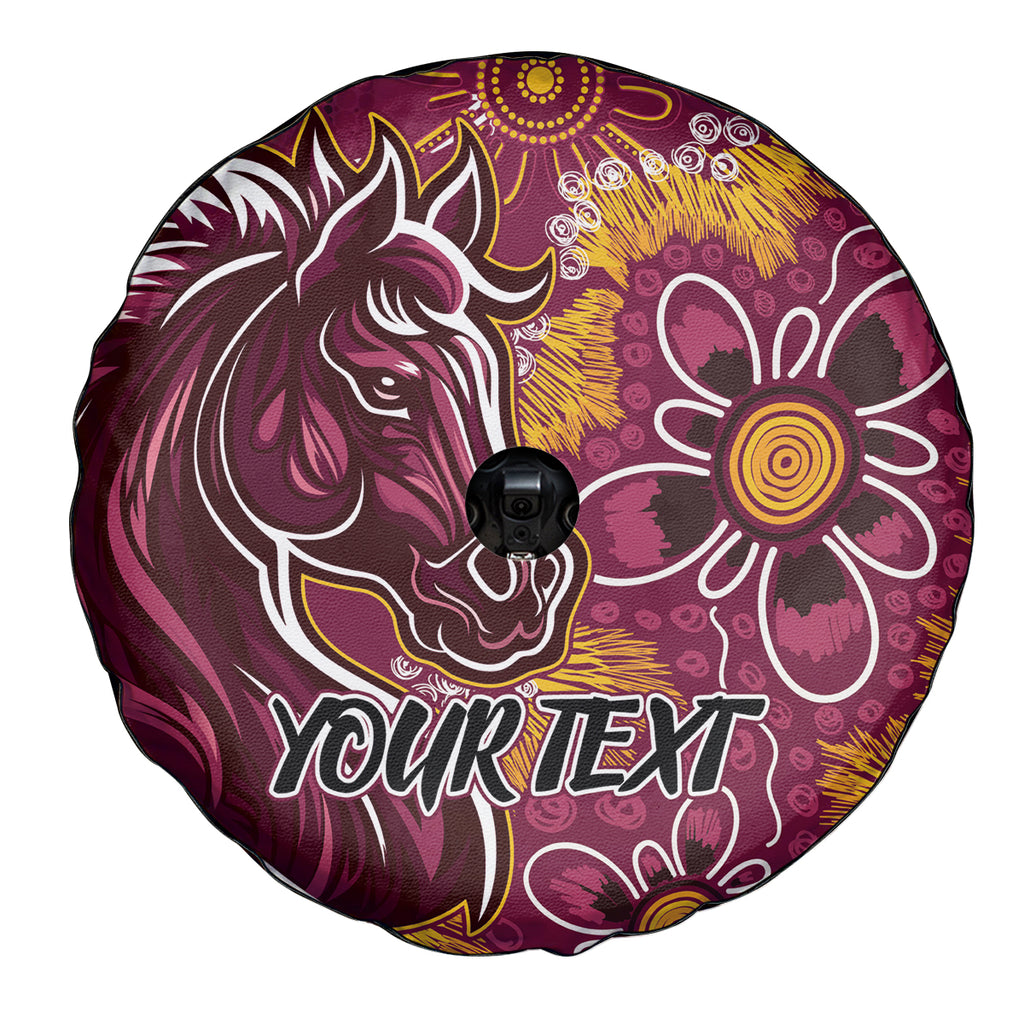Personalised Broncos NAIDOC Week 2024 Spare Tire Cover Aboriginal Fire Burning Sparks