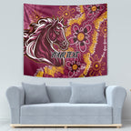 Personalised Broncos NAIDOC Week 2024 Tapestry Aboriginal Fire Burning Sparks