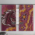 Personalised Broncos NAIDOC Week 2024 Window Curtain Aboriginal Fire Burning Sparks