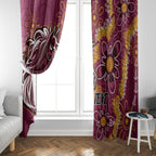 Personalised Broncos NAIDOC Week 2024 Window Curtain Aboriginal Fire Burning Sparks
