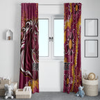 Personalised Broncos NAIDOC Week 2024 Window Curtain Aboriginal Fire Burning Sparks