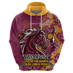 Personalised Broncos NAIDOC Week 2024 Zip Hoodie Aboriginal Fire Burning Sparks