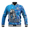 Personalised Bulldogs NAIDOC Week 2024 Baseball Jacket Aboriginal Fire Burning Sparks
