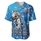 Personalised Bulldogs NAIDOC Week 2024 Baseball Jersey Aboriginal Fire Burning Sparks