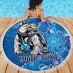 Personalised Bulldogs NAIDOC Week 2024 Beach Blanket Aboriginal Fire Burning Sparks