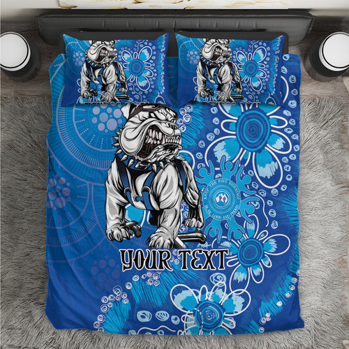 Personalised Bulldogs NAIDOC Week 2024 Bedding Set Aboriginal Fire Burning Sparks