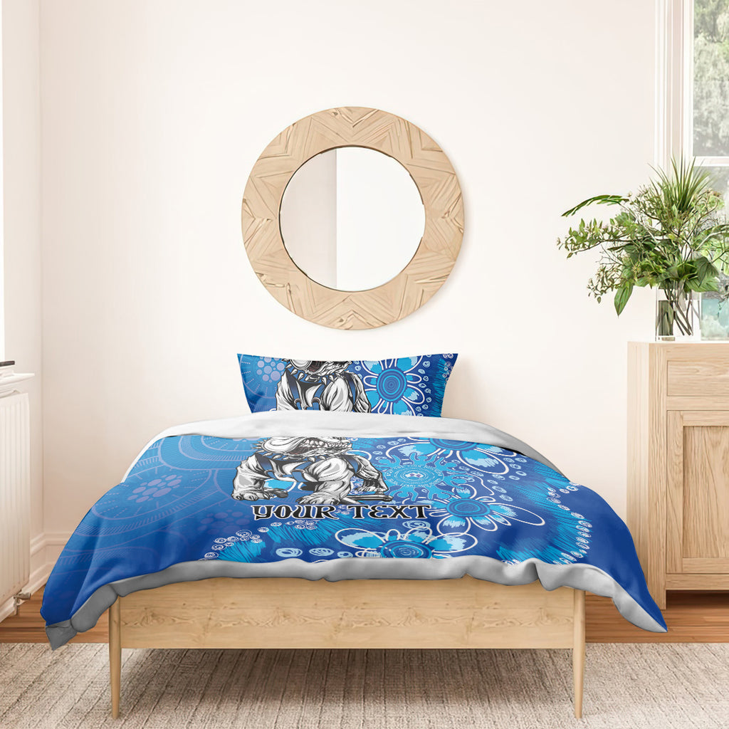 Personalised Bulldogs NAIDOC Week 2024 Bedding Set Aboriginal Fire Burning Sparks