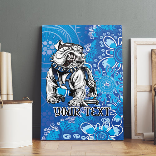 Personalised Bulldogs NAIDOC Week 2024 Canvas Wall Art Aboriginal Fire Burning Sparks