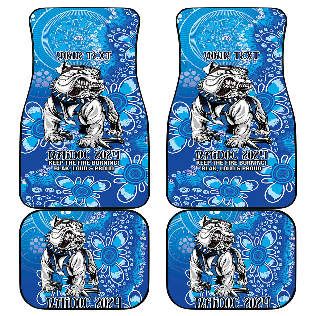 Personalised Bulldogs NAIDOC Week 2024 Car Mats Aboriginal Fire Burning Sparks