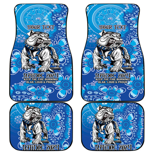 Personalised Bulldogs NAIDOC Week 2024 Car Mats Aboriginal Fire Burning Sparks