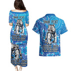 Personalised Bulldogs NAIDOC Week 2024 Couples Matching Puletasi and Hawaiian Shirt Aboriginal Fire Burning Sparks