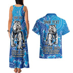 Personalised Bulldogs NAIDOC Week 2024 Couples Matching Tank Maxi Dress and Hawaiian Shirt Aboriginal Fire Burning Sparks