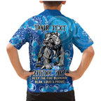 Personalised Bulldogs NAIDOC Week 2024 Family Matching Mermaid Dress and Hawaiian Shirt Aboriginal Fire Burning Sparks