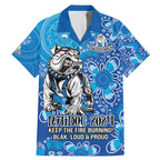 Personalised Bulldogs NAIDOC Week 2024 Family Matching Mermaid Dress and Hawaiian Shirt Aboriginal Fire Burning Sparks
