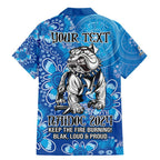Personalised Bulldogs NAIDOC Week 2024 Family Matching Mermaid Dress and Hawaiian Shirt Aboriginal Fire Burning Sparks