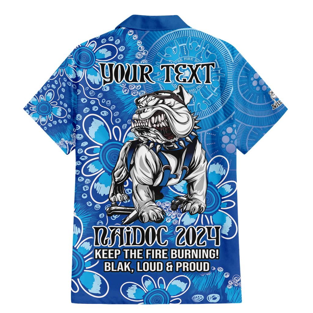 Personalised Bulldogs NAIDOC Week 2024 Family Matching Mermaid Dress and Hawaiian Shirt Aboriginal Fire Burning Sparks