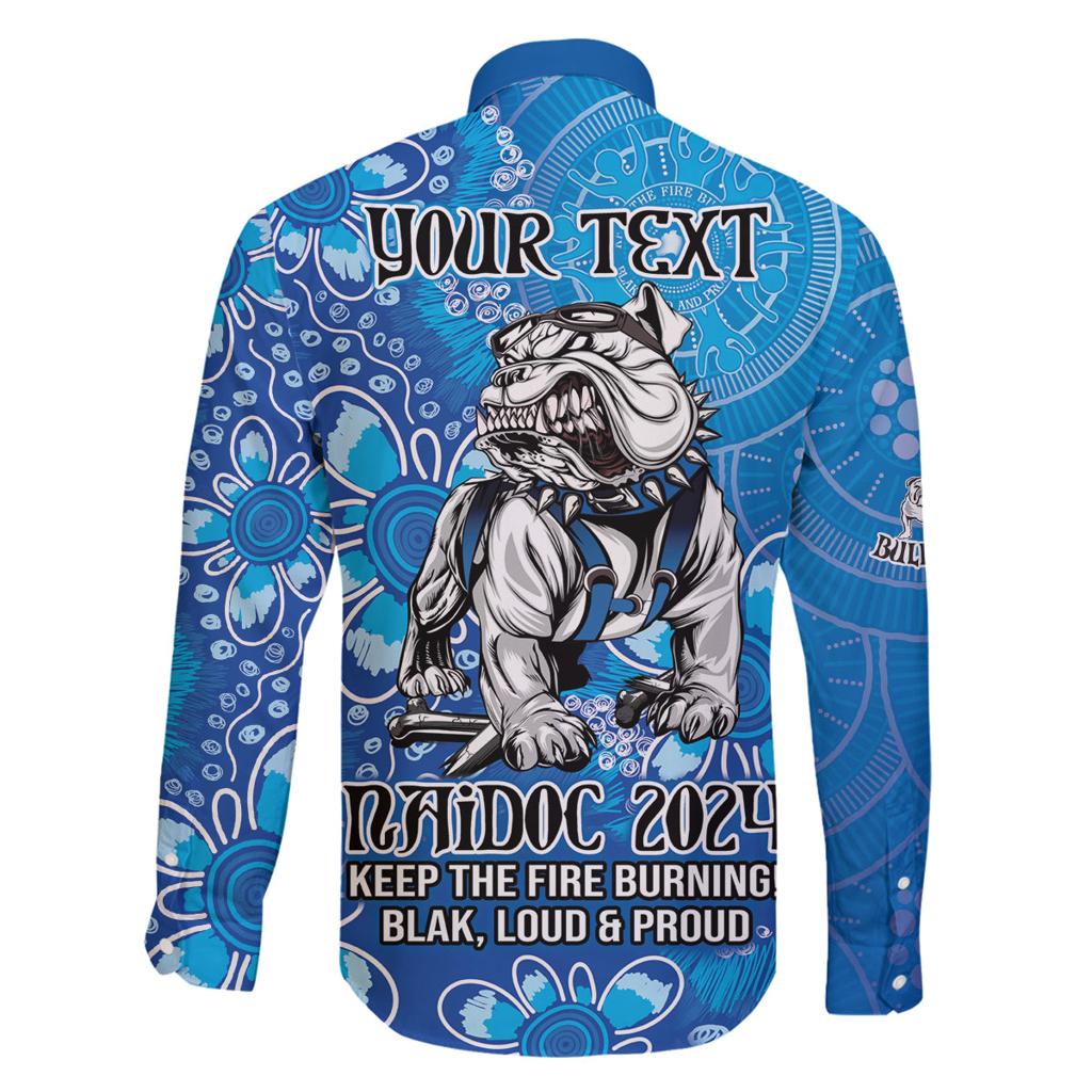 Personalised Bulldogs NAIDOC Week 2024 Family Matching Mermaid Dress and Hawaiian Shirt Aboriginal Fire Burning Sparks