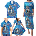 Personalised Bulldogs NAIDOC Week 2024 Family Matching Puletasi and Hawaiian Shirt Aboriginal Fire Burning Sparks