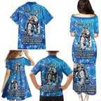 Personalised Bulldogs NAIDOC Week 2024 Family Matching Puletasi and Hawaiian Shirt Aboriginal Fire Burning Sparks