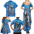 Personalised Bulldogs NAIDOC Week 2024 Family Matching Summer Maxi Dress and Hawaiian Shirt Aboriginal Fire Burning Sparks