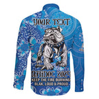Personalised Bulldogs NAIDOC Week 2024 Family Matching Summer Maxi Dress and Hawaiian Shirt Aboriginal Fire Burning Sparks
