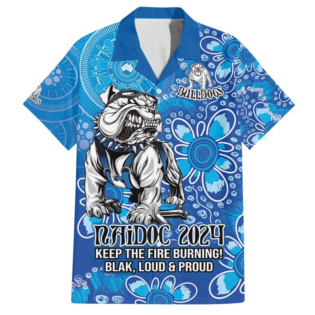 Personalised Bulldogs NAIDOC Week 2024 Family Matching Tank Maxi Dress and Hawaiian Shirt Aboriginal Fire Burning Sparks