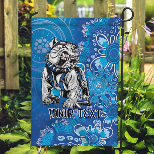 Personalised Bulldogs NAIDOC Week 2024 Garden Flag Aboriginal Fire Burning Sparks