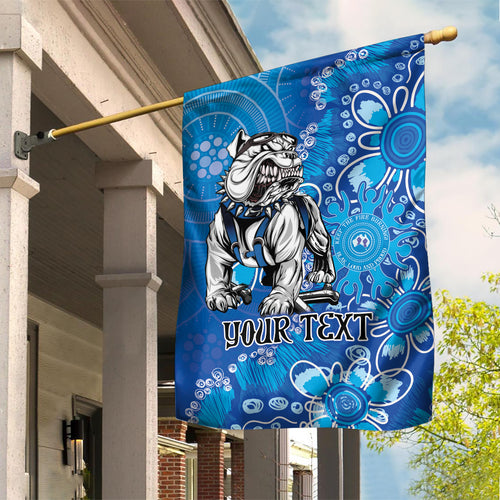 Personalised Bulldogs NAIDOC Week 2024 Garden Flag Aboriginal Fire Burning Sparks