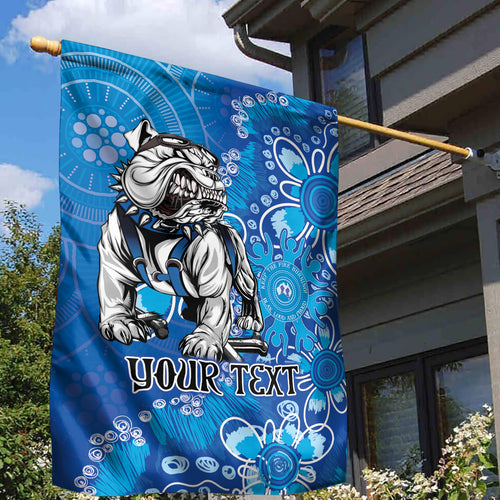 Personalised Bulldogs NAIDOC Week 2024 Garden Flag Aboriginal Fire Burning Sparks